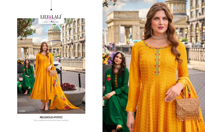 Alamzeb By Lily And Lali Vichitra Silk Anarkali Readymade Suits Wholesale Market In Surat